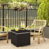 3-In-1 Patio 10 Gallon Ice Cube Cooler Box Table Stool Storage w/ Handle