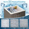 3-In-1 Patio 10 Gallon Ice Cube Cooler Box Table Stool Storage w/ Handle