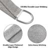 Artpuch Custom Size Light Gray Sun Shade Sail Triangle Canopy – 185 GSM UV Block Outdoor Awning