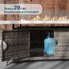 Direct Wicker Patio Fire Pit Dining Set – 6-Seat Rectangular Table with Aluminum Frame & Rattan Chairs