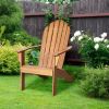 Wooden Adirondack Outdoor Lounge Chair with Ergonomic Design
