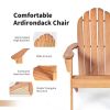 Wooden Adirondack Outdoor Lounge Chair with Ergonomic Design
