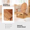 Wooden Adirondack Outdoor Lounge Chair with Ergonomic Design