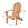 Wooden Adirondack Outdoor Lounge Chair with Ergonomic Design