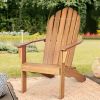 Wooden Adirondack Outdoor Lounge Chair with Ergonomic Design