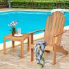 Wooden Adirondack Outdoor Lounge Chair with Ergonomic Design