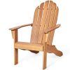 Wooden Adirondack Outdoor Lounge Chair with Ergonomic Design