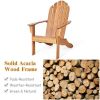 Wooden Adirondack Outdoor Lounge Chair with Ergonomic Design