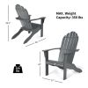 Wooden Adirondack Outdoor Lounge Chair with Ergonomic Design