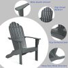 Wooden Adirondack Outdoor Lounge Chair with Ergonomic Design