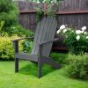 Wooden Adirondack Outdoor Lounge Chair with Ergonomic Design