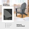 Wooden Adirondack Outdoor Lounge Chair with Ergonomic Design