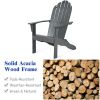 Wooden Adirondack Outdoor Lounge Chair with Ergonomic Design
