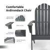 Wooden Adirondack Outdoor Lounge Chair with Ergonomic Design