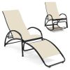 2-in-1 Outdoor Rocking Chair with Adjustable Backrest