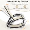 2-in-1 Outdoor Rocking Chair with Adjustable Backrest