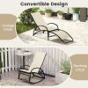 2-in-1 Outdoor Rocking Chair with Adjustable Backrest