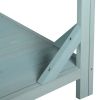 TOPMAX 65" Wooden Farmhouse Outdoor Potting Bench Table with Storage Shelves