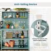 TOPMAX 65" Wooden Farmhouse Outdoor Potting Bench Table with Storage Shelves