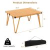 Folding Camping Table Picnic Table with Storage Bag and Waterproof Desktop