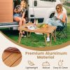 Folding Camping Table Picnic Table with Storage Bag and Waterproof Desktop