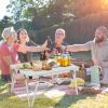 Folding Camping Table Picnic Table with Storage Bag and Waterproof Desktop
