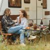 Folding Camping Table Portable Carbon Steel Roll-Up Table with Carry Bag