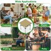Folding Camping Table Portable Carbon Steel Roll-Up Table with Carry Bag
