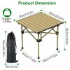 Folding Camping Table Portable Carbon Steel Roll-Up Table with Carry Bag