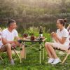Folding Camping Table Portable Carbon Steel Roll-Up Table with Carry Bag