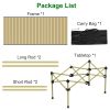 Folding Camping Table Portable Carbon Steel Roll-Up Table with Carry Bag