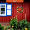 Metal Sun Wall Decor – 13" Decorative Outdoor Wall Art Pendant