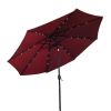 AZ Patio Heaters Solar Market Umbrella with LED Lights