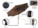 AZ Patio Heaters Solar Market Umbrella with LED Lights