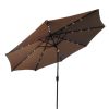 AZ Patio Heaters Solar Market Umbrella with LED Lights