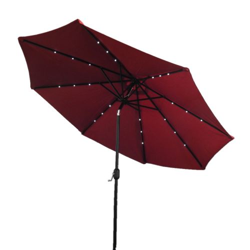 AZ Patio Heaters Solar Market Umbrella with LED Lights