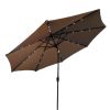 AZ Patio Heaters Solar Market Umbrella with LED Lights