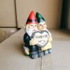 Garden Gnome Couple Statue – Resin Gnomes in Love Ornament