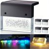 4/6/8/10/12pcs Solar Wall Lights – LED Color-Changing Outdoor Step Lights, Crystal Bubble Design with 2 Lighting Modes
