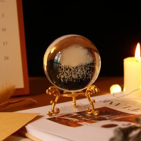 Crystal Ball Art Decoration – Romantic Gift & Tabletop Display Accent (Color: Nimbus, size: Gold)