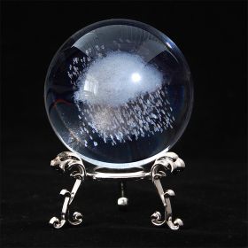 Crystal Ball Art Decoration – Romantic Gift & Tabletop Display Accent (Color: Nimbus, size: Silver)