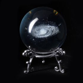 Crystal Ball Art Decoration – Romantic Gift & Tabletop Display Accent (Color: Milky Way, size: Silver)