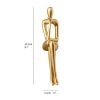 Golden Sitting Abstract Sculpture – Modern Home Decor Art Piece