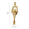 Golden Sitting Abstract Sculpture – Modern Home Decor Art Piece
