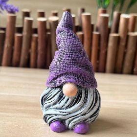 Faceless Garden Gnome Resin Statue – Indoor Outdoor Lawn Ornament (Color: PURPLE)