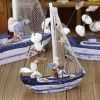 Boat Shaped Decorative Craft Accent – Nautical Tabletop Ornament