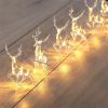 LED Christmas Deer Shape String Lights – Colorful Holiday Decoration (20 LEDs)