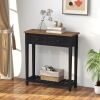 PPL Console Table for Entryway – 30 Inch Modern Hallway Table with 2 Drawers, Open Storage Shelves, and Handmade Metal Handles