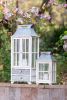 Wooden Candle Lantern Set, Decorative Hurricane Lanterns for Indoor & Outdoor Use