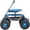 VEVOR Rolling Garden Cart Work Seat with Wheels – 360° Swivel Gardening Stool